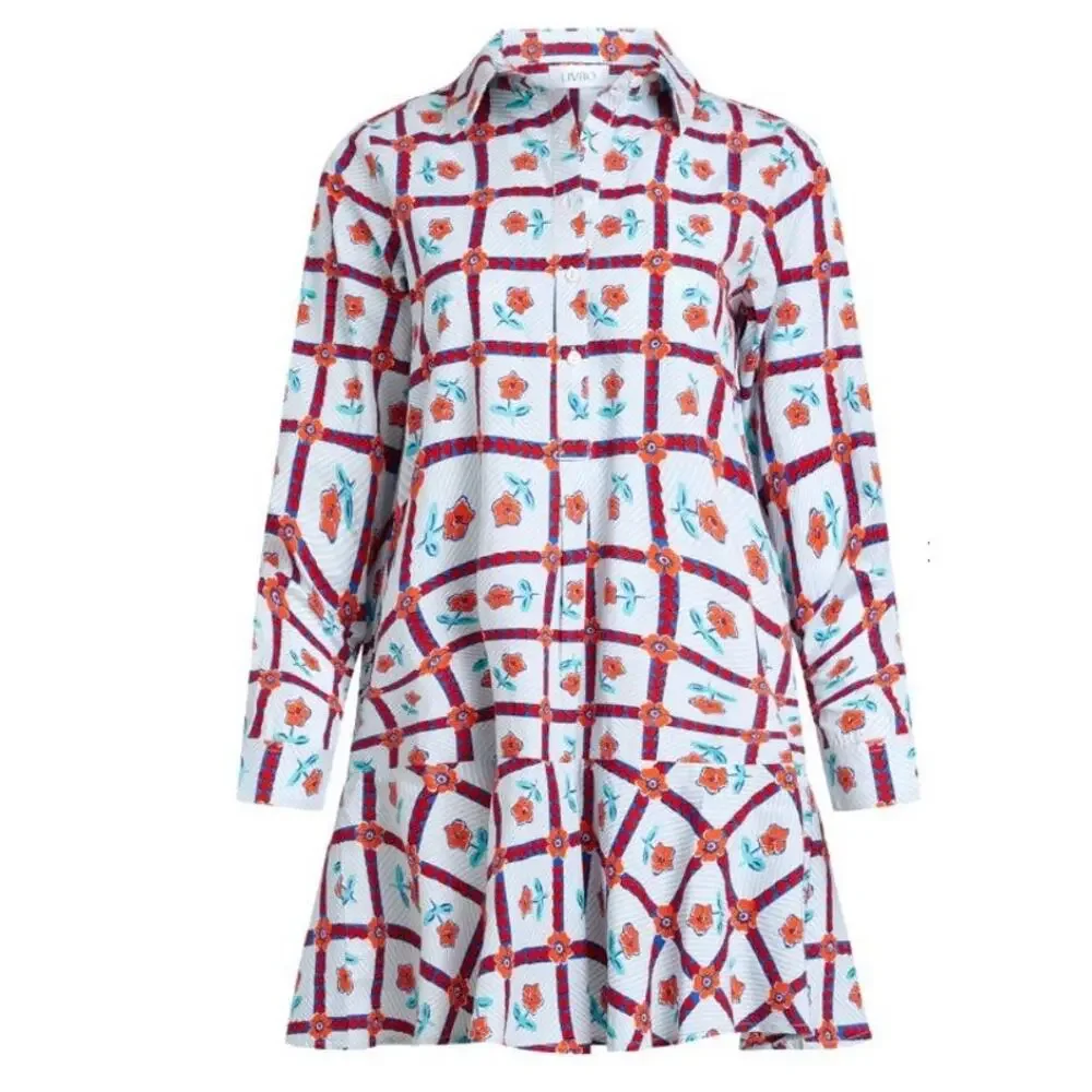 LIVRO Polly Mini Dress Mayflower A-Line Shirt‎ Dress Women's Size Large NEW - Picture 14 of 14